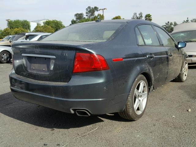 19UUA66245A022290 - 2005 ACURA TL TURQUOISE photo 4