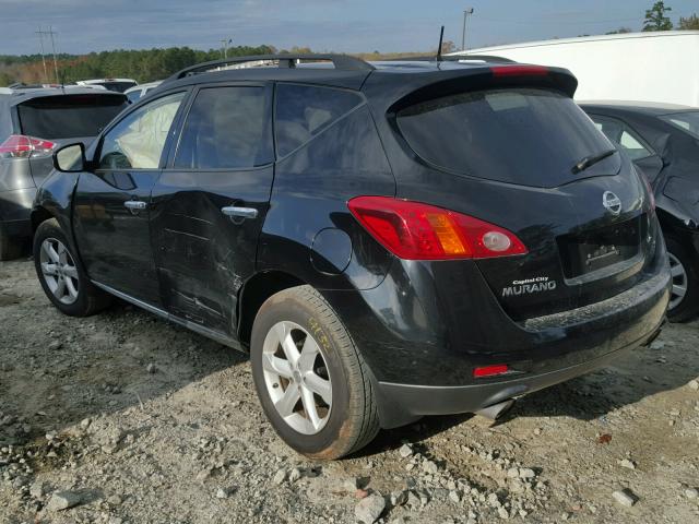 JN8AZ18U89W105794 - 2009 NISSAN MURANO S BLACK photo 3