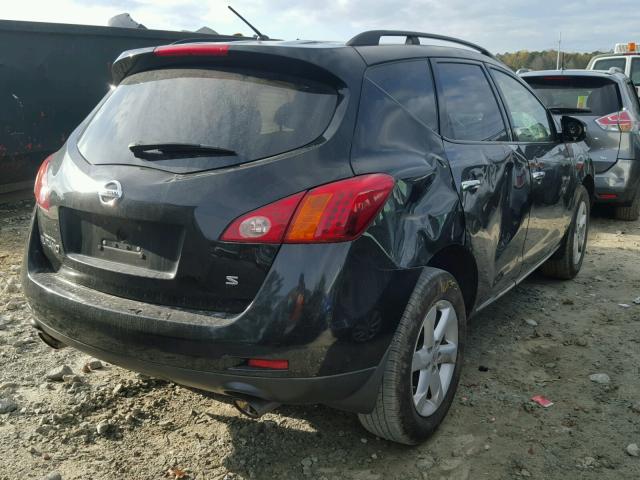 JN8AZ18U89W105794 - 2009 NISSAN MURANO S BLACK photo 4