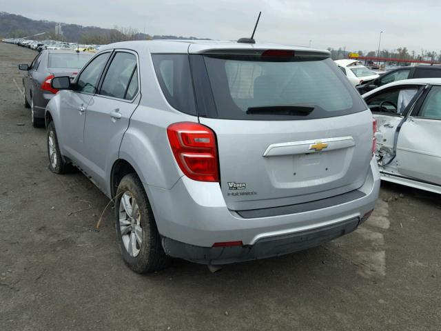 2GNALBEK6H6109624 - 2017 CHEVROLET EQUINOX LS SILVER photo 3