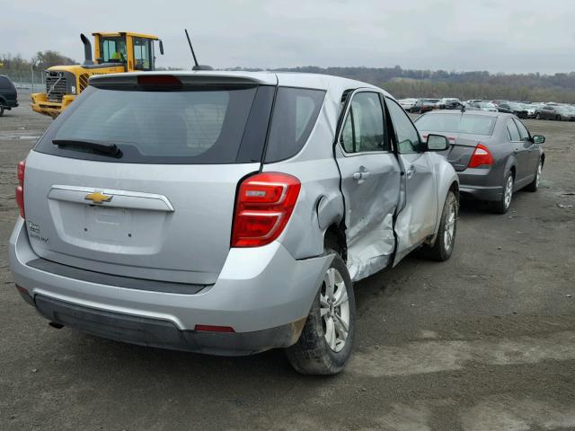 2GNALBEK6H6109624 - 2017 CHEVROLET EQUINOX LS SILVER photo 4