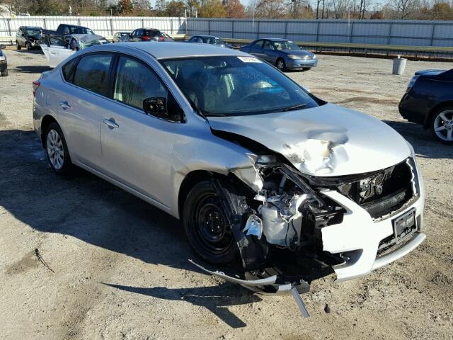 3N1AB7AP8DL736327 - 2013 NISSAN SENTRA S SILVER photo 1