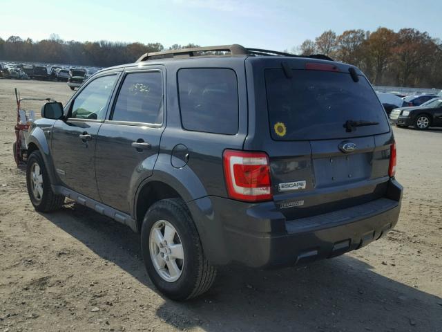 1FMCU03108KE52094 - 2008 FORD ESCAPE XLT GRAY photo 3