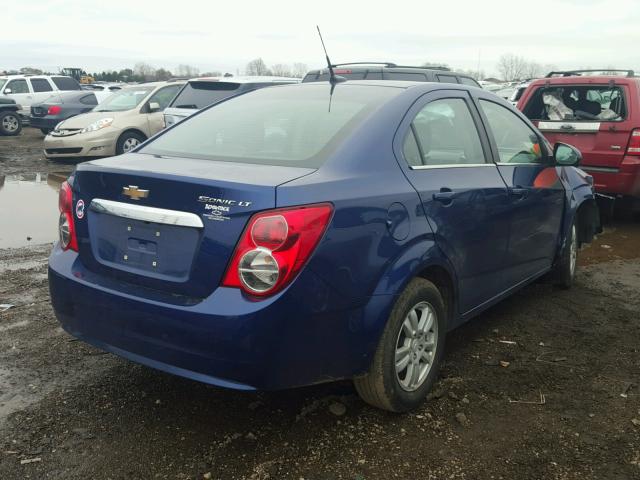 1G1JC5SH4E4153968 - 2014 CHEVROLET SONIC LT BLUE photo 4