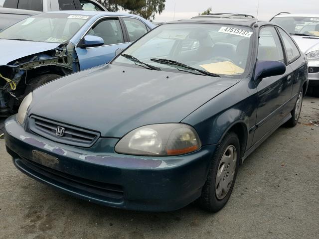 1HGEJ8240VL075032 - 1997 HONDA CIVIC EX GREEN photo 2