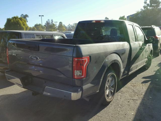 1FTEX1CP0FKD36700 - 2015 FORD F150 SUPER GRAY photo 4