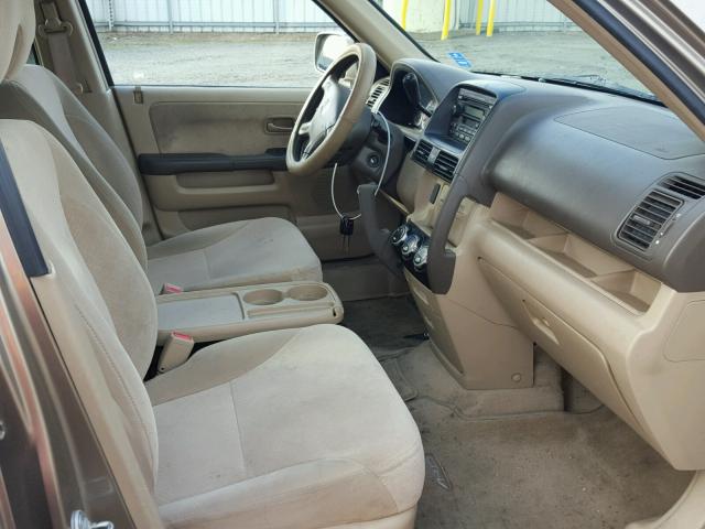 JHLRD78836C033289 - 2006 HONDA CR-V EX TAN photo 5