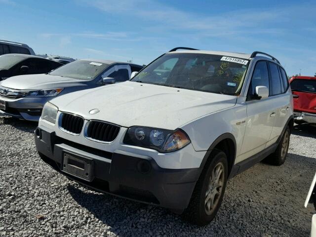 WBXPA73415WC51963 - 2005 BMW X3 2.5I WHITE photo 2