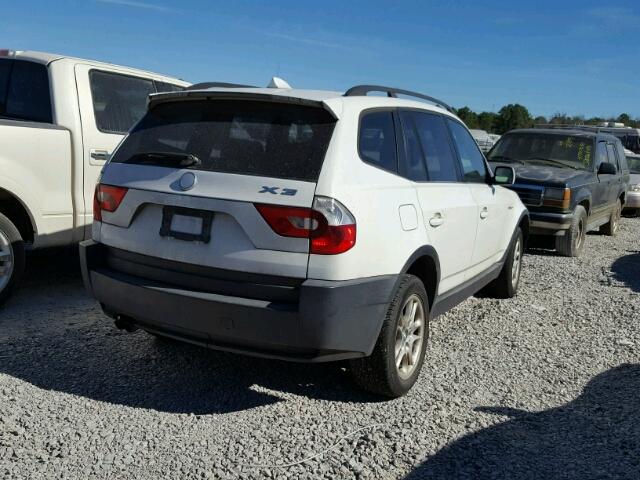 WBXPA73415WC51963 - 2005 BMW X3 2.5I WHITE photo 4