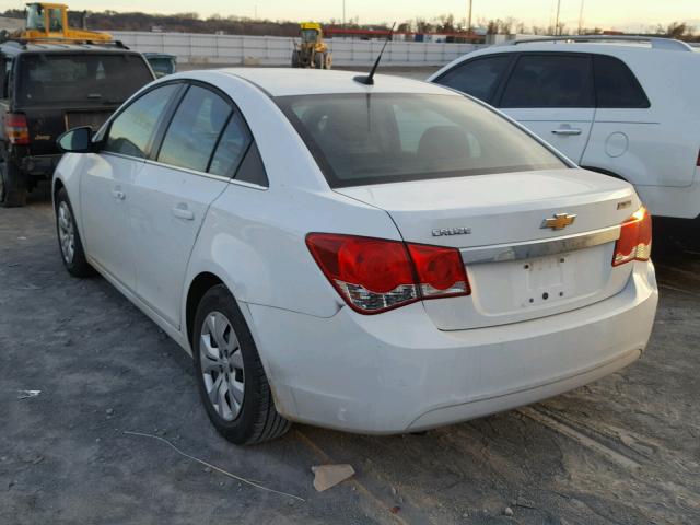 1G1PC5SH1C7347475 - 2012 CHEVROLET CRUZE LS WHITE photo 3