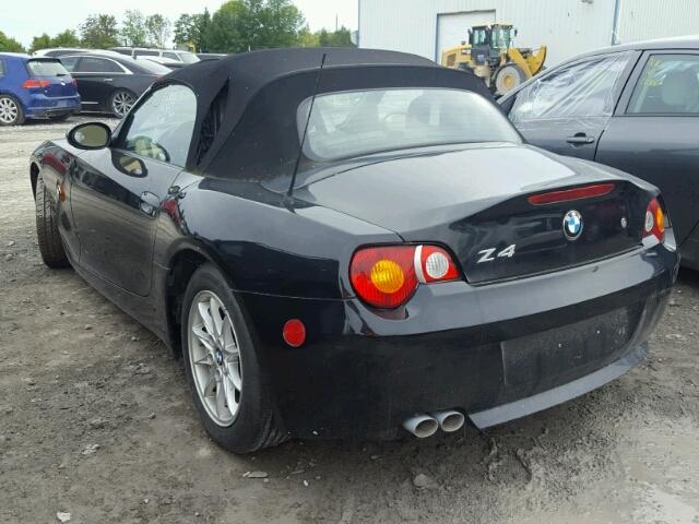 4USBT53403LU04098 - 2003 BMW Z4 3.0 BLACK photo 3