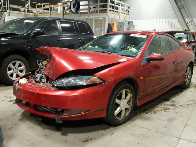 1ZWFT61L7Y5630098 - 2000 MERCURY COUGAR V6 RED photo 2