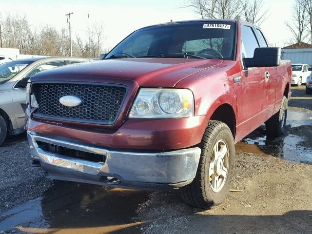 1FTPX14V96KC21860 - 2006 FORD F150 BURGUNDY photo 2