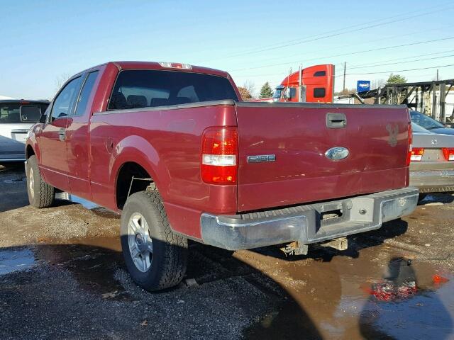 1FTPX14V96KC21860 - 2006 FORD F150 BURGUNDY photo 3