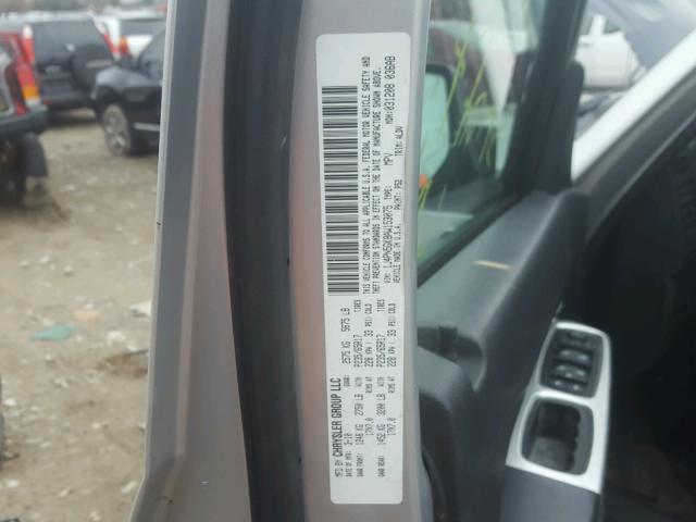 1J4PN5GK8AW153075 - 2010 JEEP LIBERTY LI SILVER photo 10