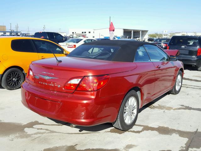 1C3LC45B09N543889 - 2009 CHRYSLER SEBRING LX RED photo 4