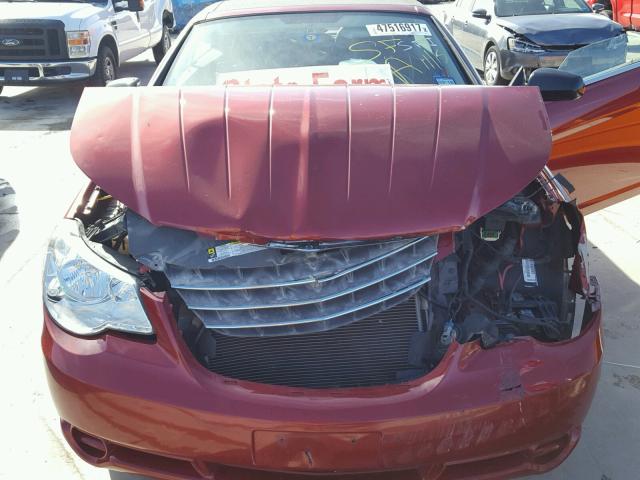 1C3LC45B09N543889 - 2009 CHRYSLER SEBRING LX RED photo 7