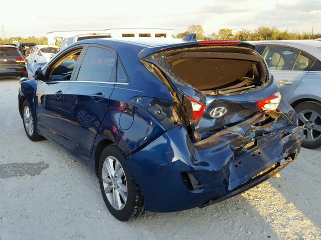 KMHD35LE4DU157215 - 2013 HYUNDAI ELANTRA GT BLUE photo 3