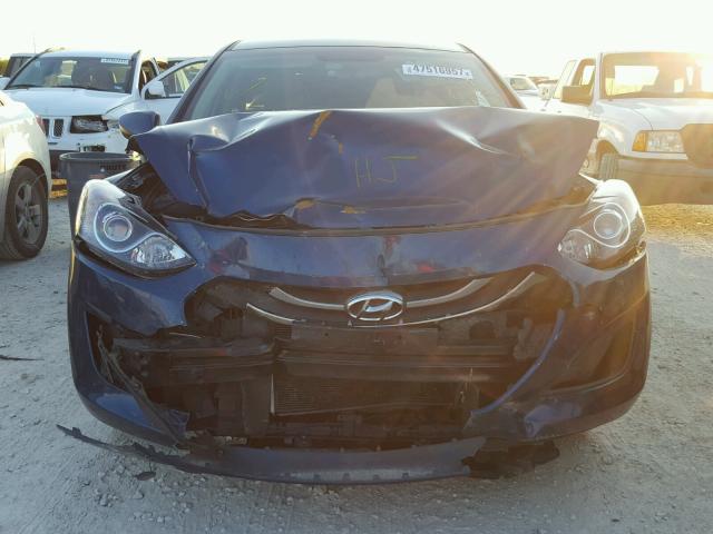 KMHD35LE4DU157215 - 2013 HYUNDAI ELANTRA GT BLUE photo 9