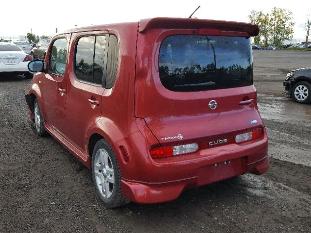 JN8AZ28R99T111140 - 2009 NISSAN CUBE BASE RED photo 3