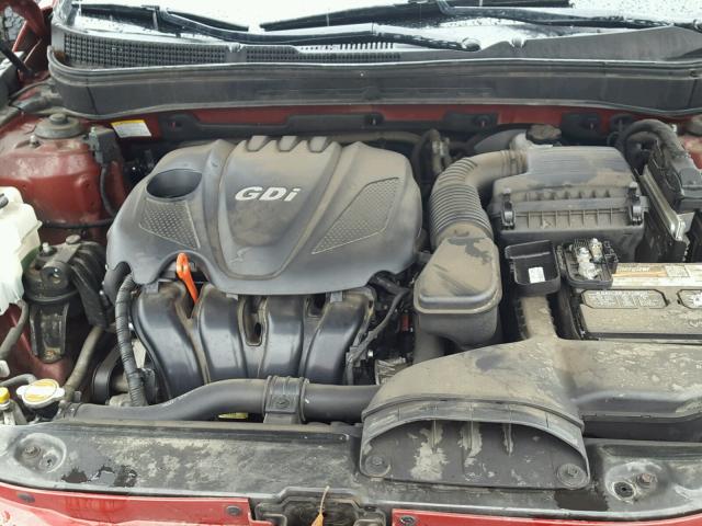 5NPEB4AC6CH321368 - 2012 HYUNDAI SONATA GLS RED photo 7