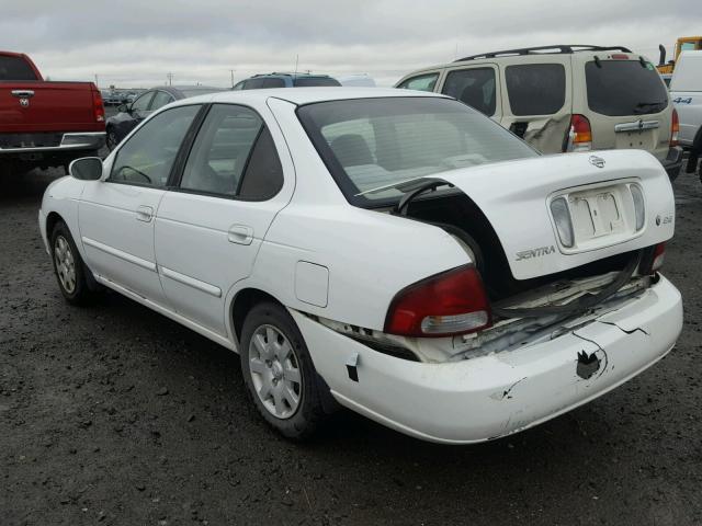 3N1CB51DX1L456066 - 2001 NISSAN SENTRA XE WHITE photo 3