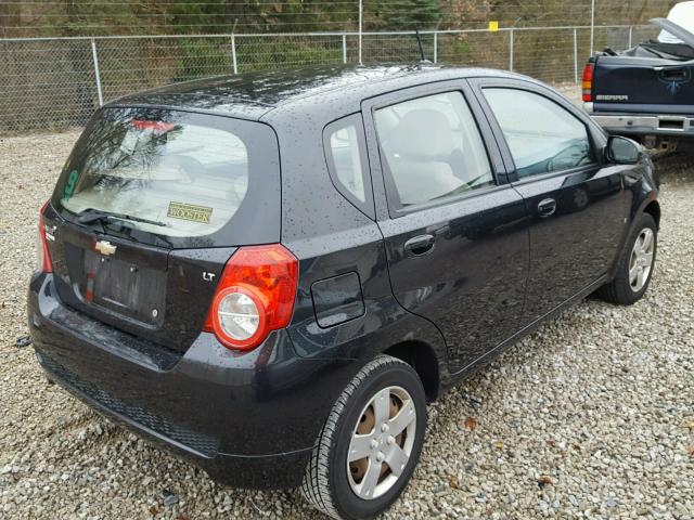 KL1TD66E99B640773 - 2009 CHEVROLET AVEO LS BLACK photo 4