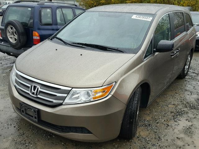 5FNRL5H21CB004792 - 2012 HONDA ODYSSEY LX GOLD photo 2