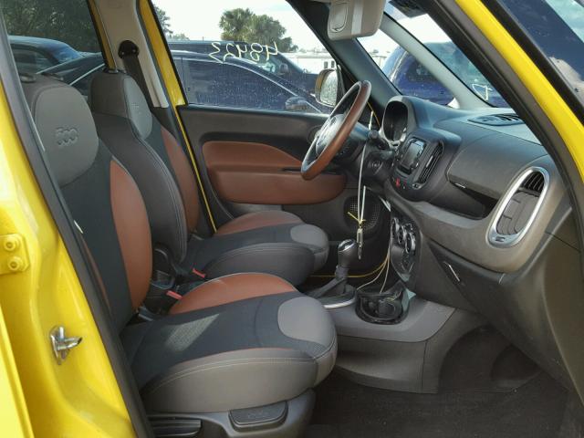 ZFBCFADH3FZ031221 - 2015 FIAT 500L TREKK YELLOW photo 5