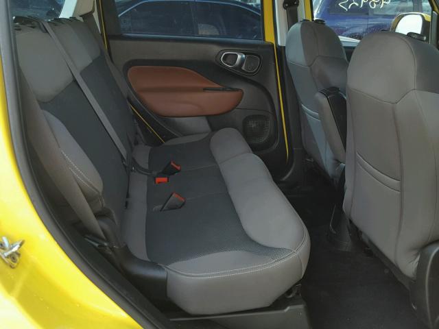 ZFBCFADH3FZ031221 - 2015 FIAT 500L TREKK YELLOW photo 6