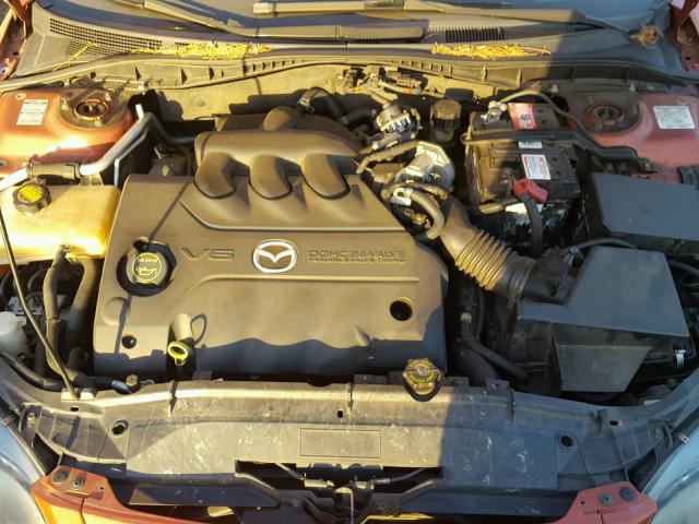 1YVFP84D145N50702 - 2004 MAZDA 6 S ORANGE photo 7