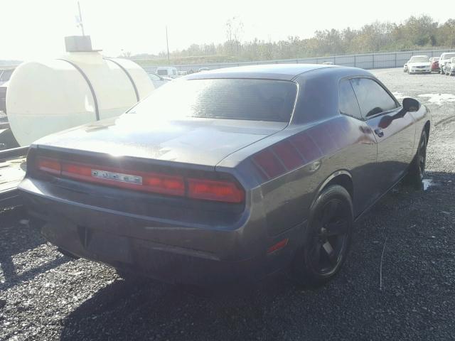 2C3CDYAG4DH646059 - 2013 DODGE CHALLENGER GRAY photo 4