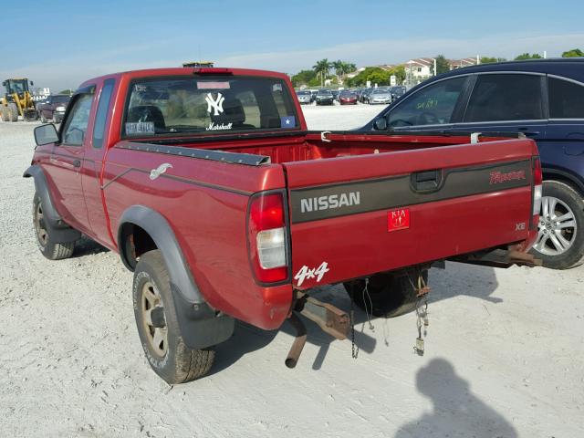 1N6DD26Y7WC302257 - 1998 NISSAN FRONTIER K RED photo 3