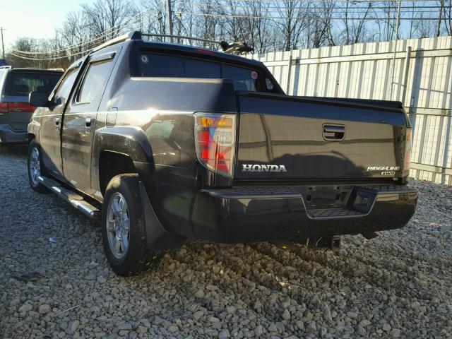 2HJYK16507H546014 - 2007 HONDA RIDGELINE BLACK photo 3