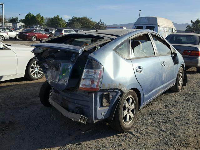 JTDKB20U153079802 - 2005 TOYOTA PRIUS BLUE photo 4