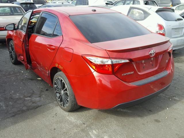 5YFBURHE9EP066562 - 2014 TOYOTA COROLLA L RED photo 3