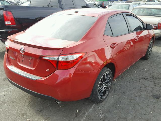 5YFBURHE9EP066562 - 2014 TOYOTA COROLLA L RED photo 4