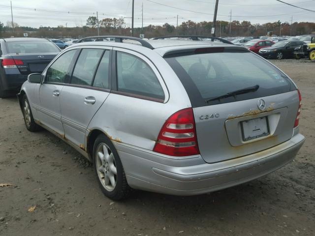 WDBRH61J93F333825 - 2003 MERCEDES-BENZ C 240 SPOR SILVER photo 3