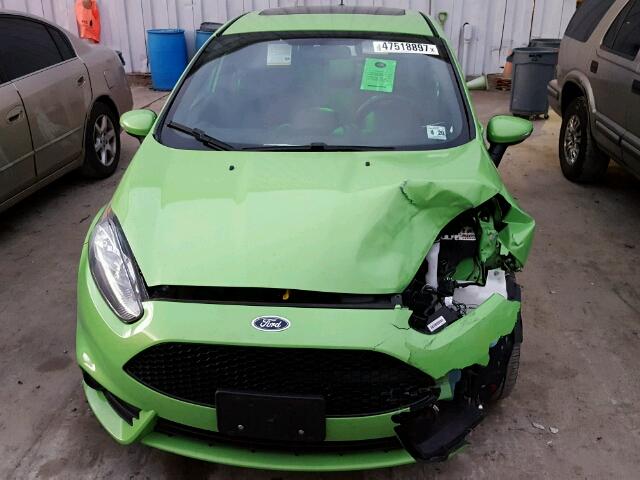 3FADP4GX3FM145276 - 2015 FORD FIESTA ST GREEN photo 9