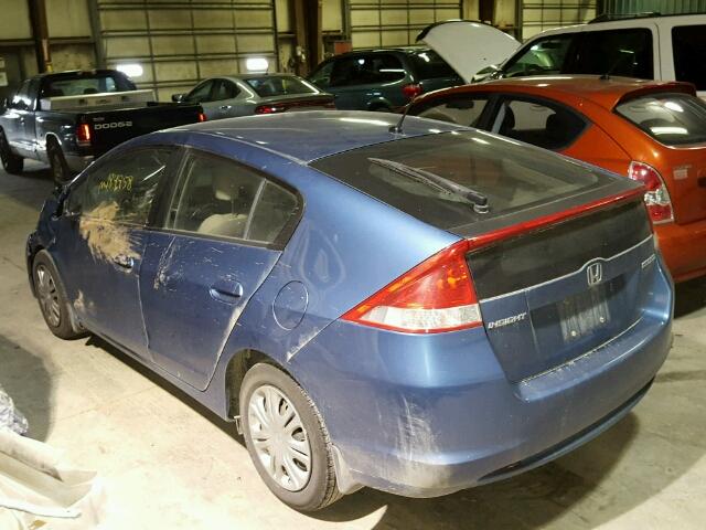 JHMZE2H53AS038315 - 2010 HONDA INSIGHT LX BLUE photo 3