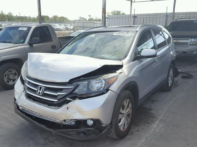 2HKRM3H77EH552765 - 2014 HONDA CR-V EXL SILVER photo 2