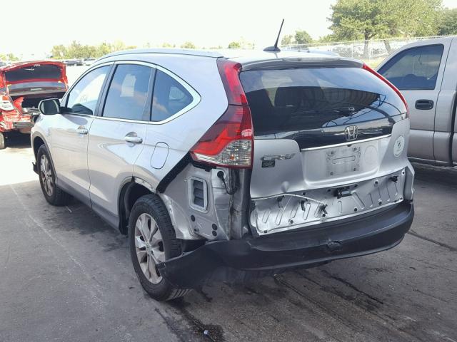 2HKRM3H77EH552765 - 2014 HONDA CR-V EXL SILVER photo 3