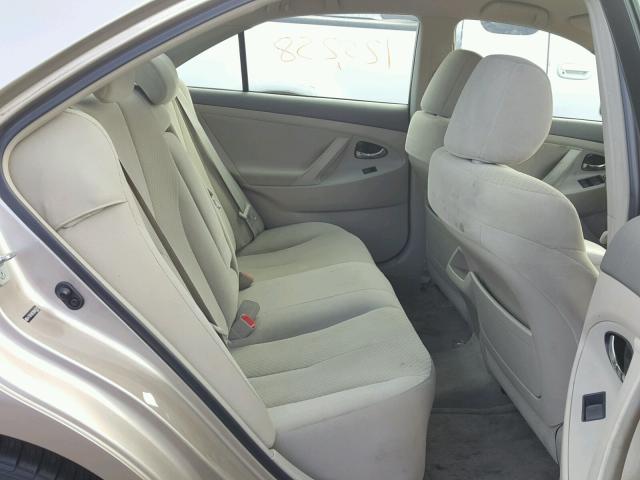 4T1BE46K29U840339 - 2009 TOYOTA CAMRY BASE GOLD photo 6
