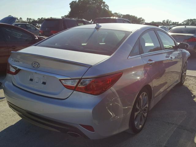 5NPEC4AC0EH878003 - 2014 HYUNDAI SONATA SE SILVER photo 4