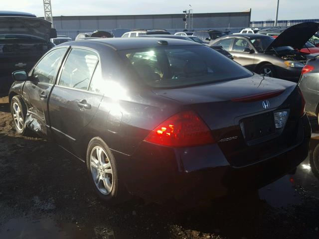 1HGCM56766A125558 - 2006 HONDA ACCORD EX BLACK photo 3