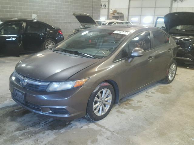 19XFB2F87CE004166 - 2012 HONDA CIVIC EX GRAY photo 2