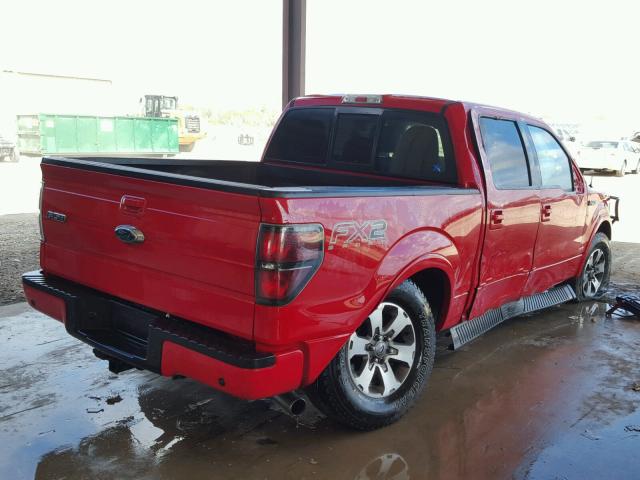 1FTFW1CF3CFB71938 - 2012 FORD F150 SUPER RED photo 4