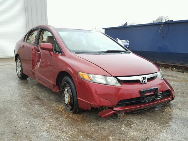 JHMFA16566S010687 - 2006 HONDA CIVIC LX MAROON photo 1