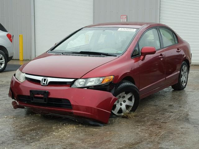 JHMFA16566S010687 - 2006 HONDA CIVIC LX MAROON photo 2