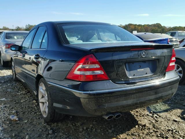 WDBRF52H37E024147 - 2007 MERCEDES-BENZ C 230 BLACK photo 3